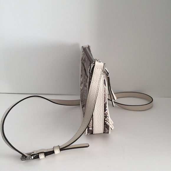 Michael Kors Julia MD Messenger Crossbody Purse Handbag Leather Snake Print NWT - Picture 6 of 16